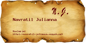 Navratil Julianna névjegykártya